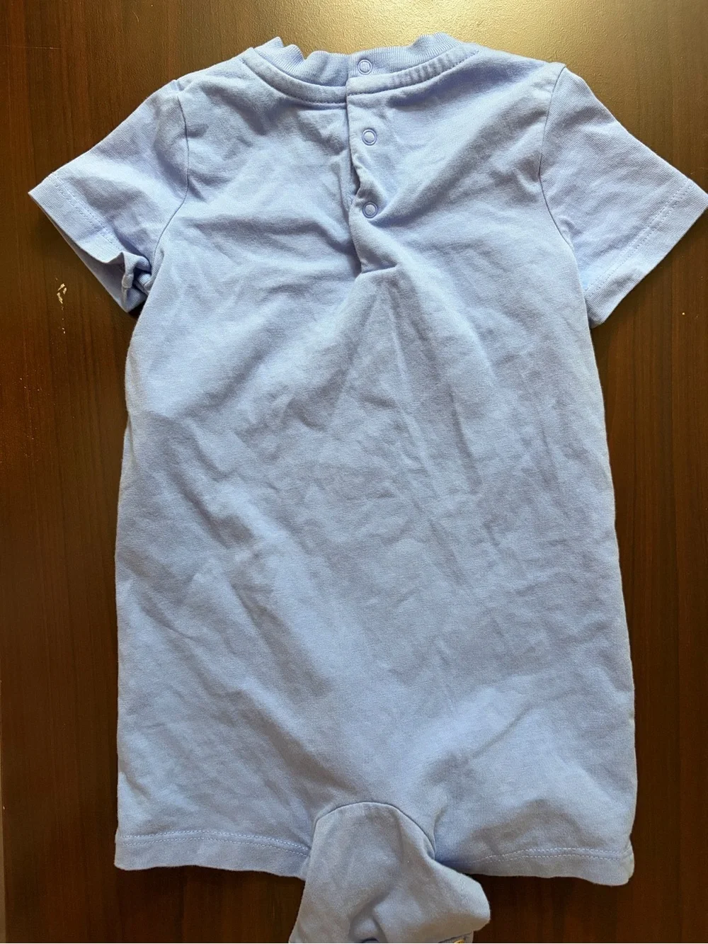 Ralph Lauren Light Blue Puppy Graphic Short-Sleeve Romper Size 9 months